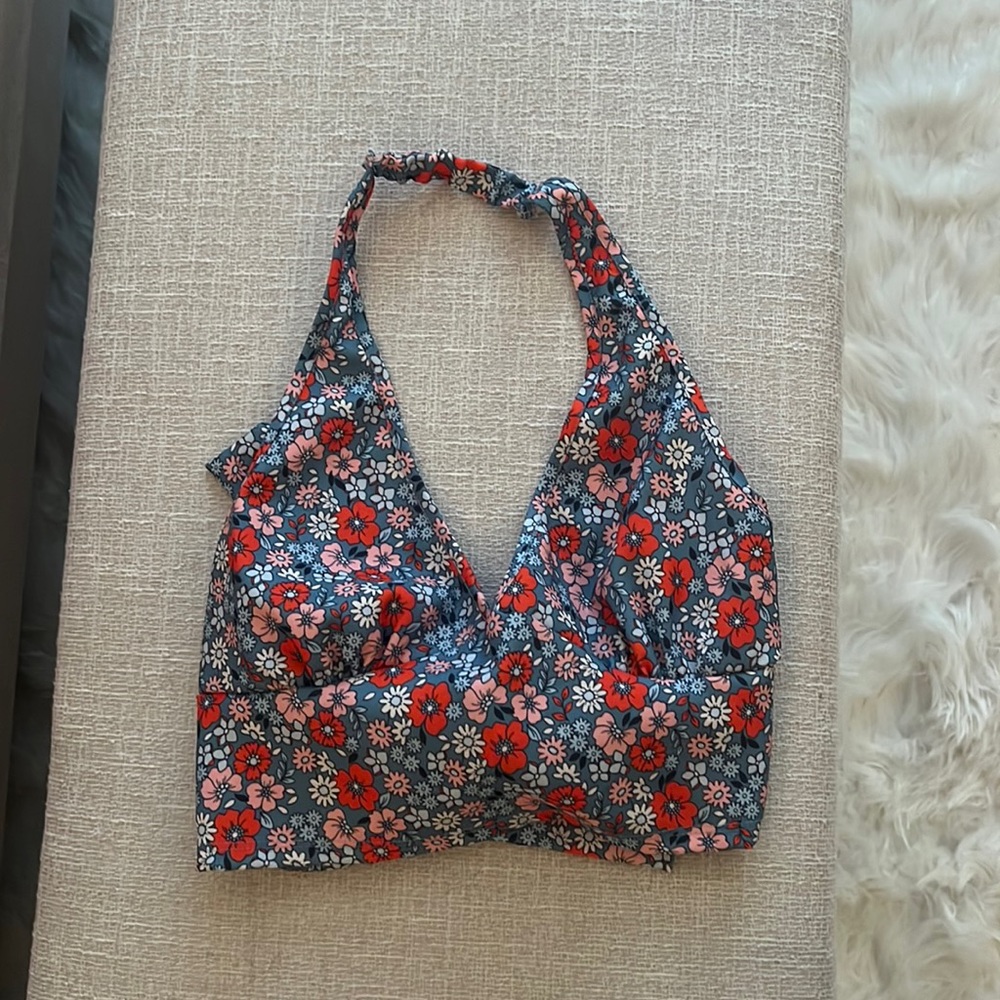 Halter top - retro flowers